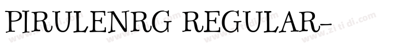 PIRULENRG REGULAR字体转换